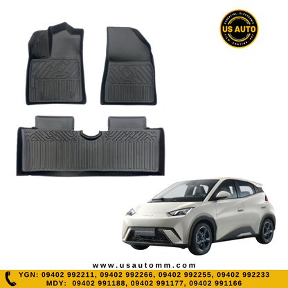 TPE FLOOR MAT (2) ROWS (BLACK) BYD DOLPHIN MINI EV