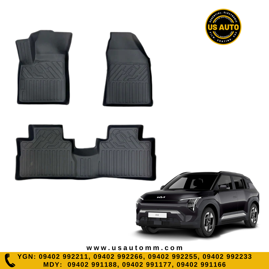 TPE FLOOR MAT (2) ROWS (BLACK) KIA EV3 EV