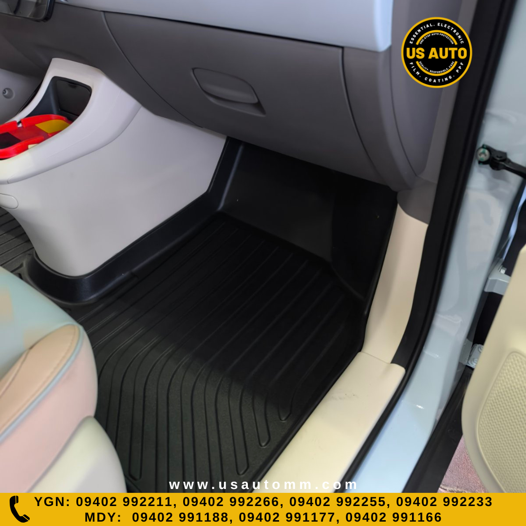 TPE FLOOR MAT (2) ROWS (BLACK) LEAP T03 EV