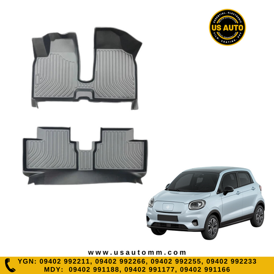 TPE FLOOR MAT (2) ROWS (BLACK) LEAP T03 EV