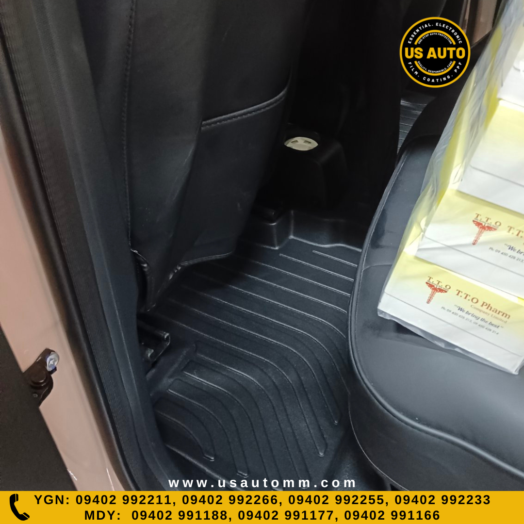 TPE FLOOR MAT (2) ROWS (BLACK) LEAP T03 EV