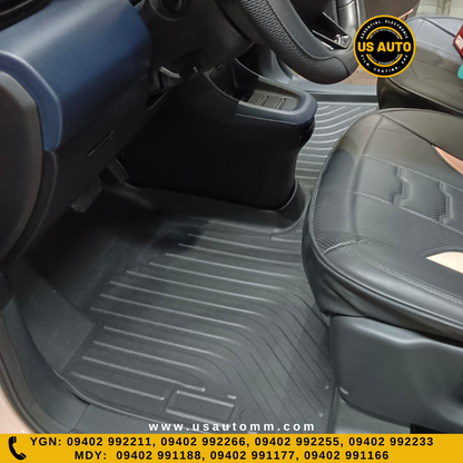 TPE FLOOR MAT (2) ROWS (BLACK) LEAP T03 EV