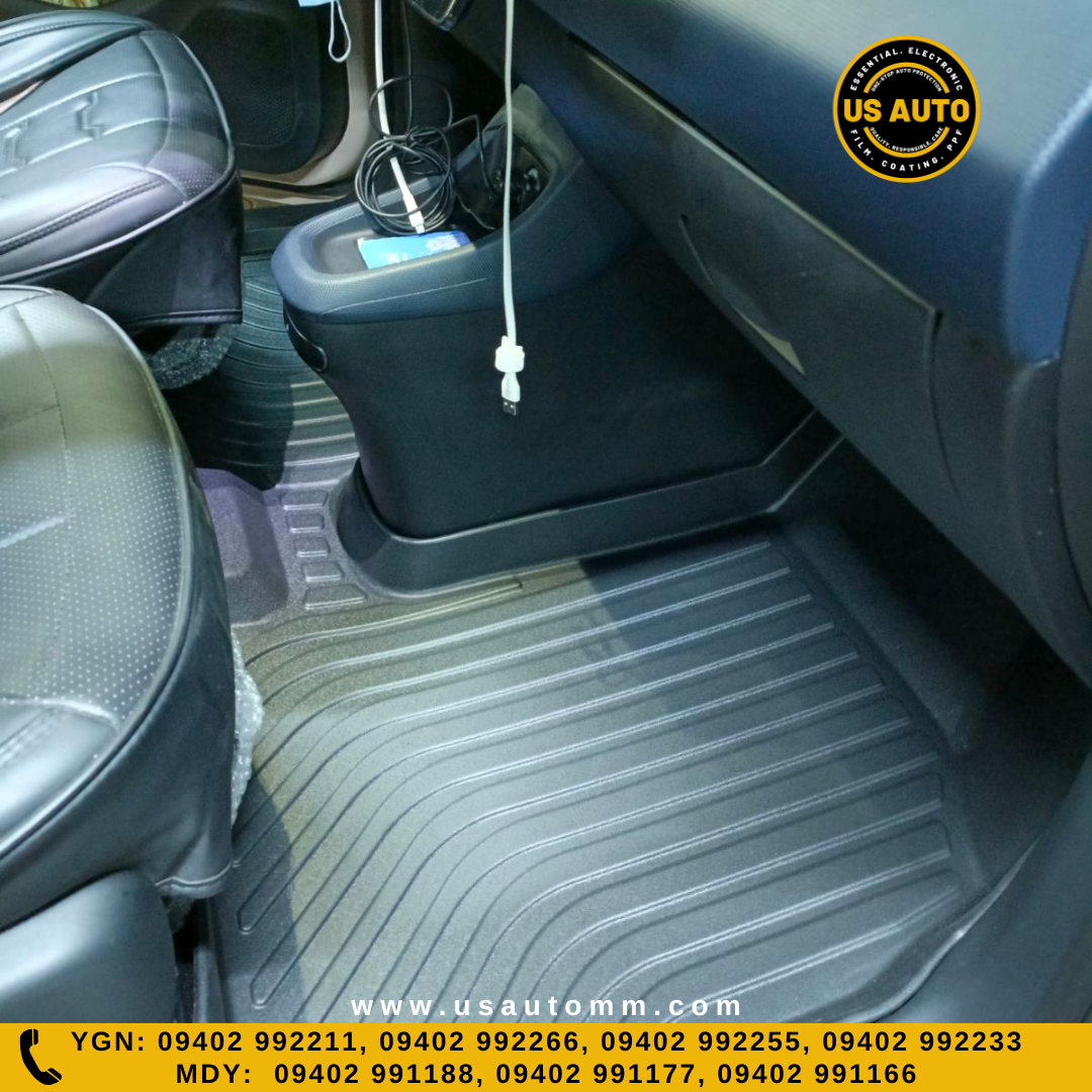 TPE FLOOR MAT (2) ROWS (BLACK) LEAP T03 EV