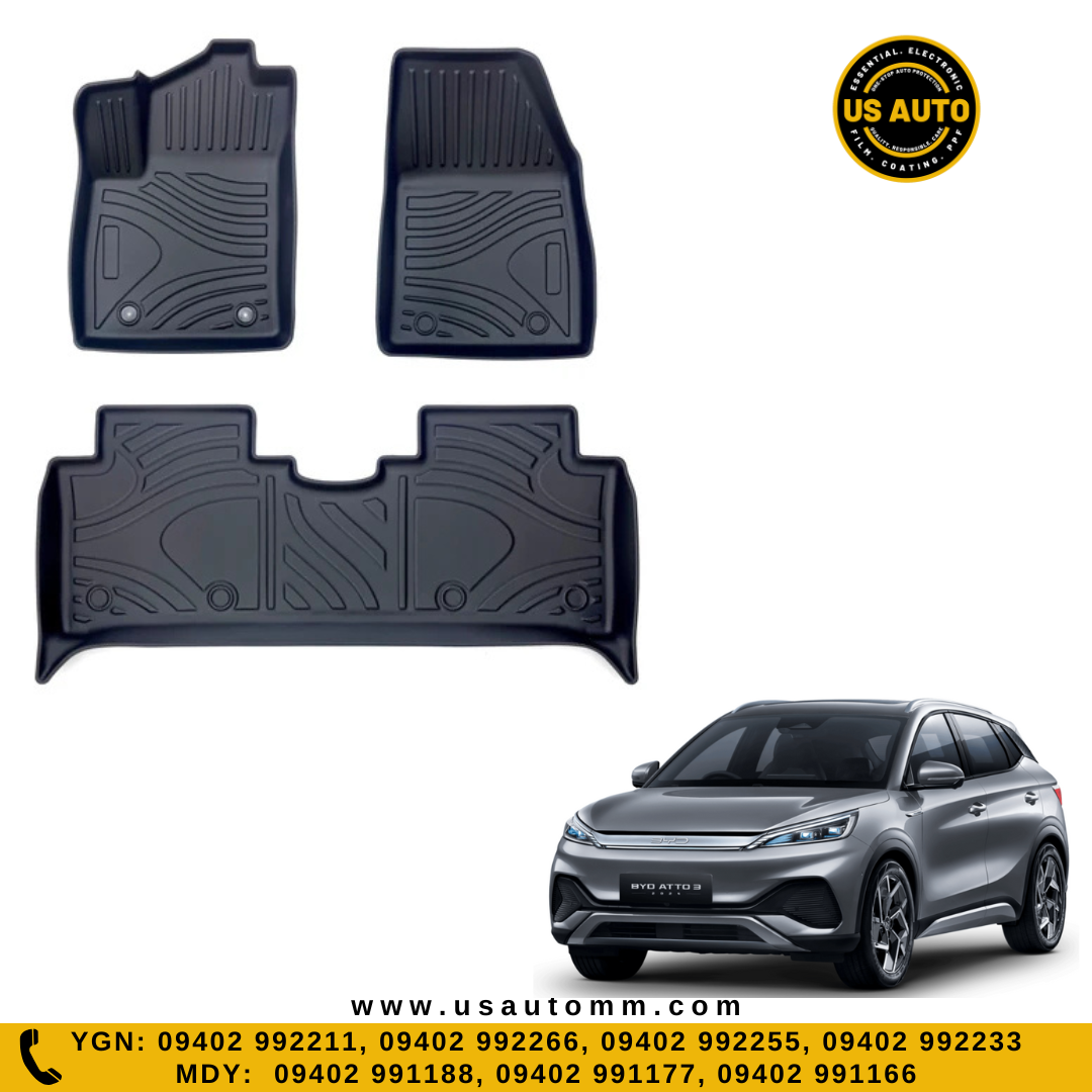 TPE FLOOR MAT (2) ROWS (BLACK) BYD ATTO 3 EV