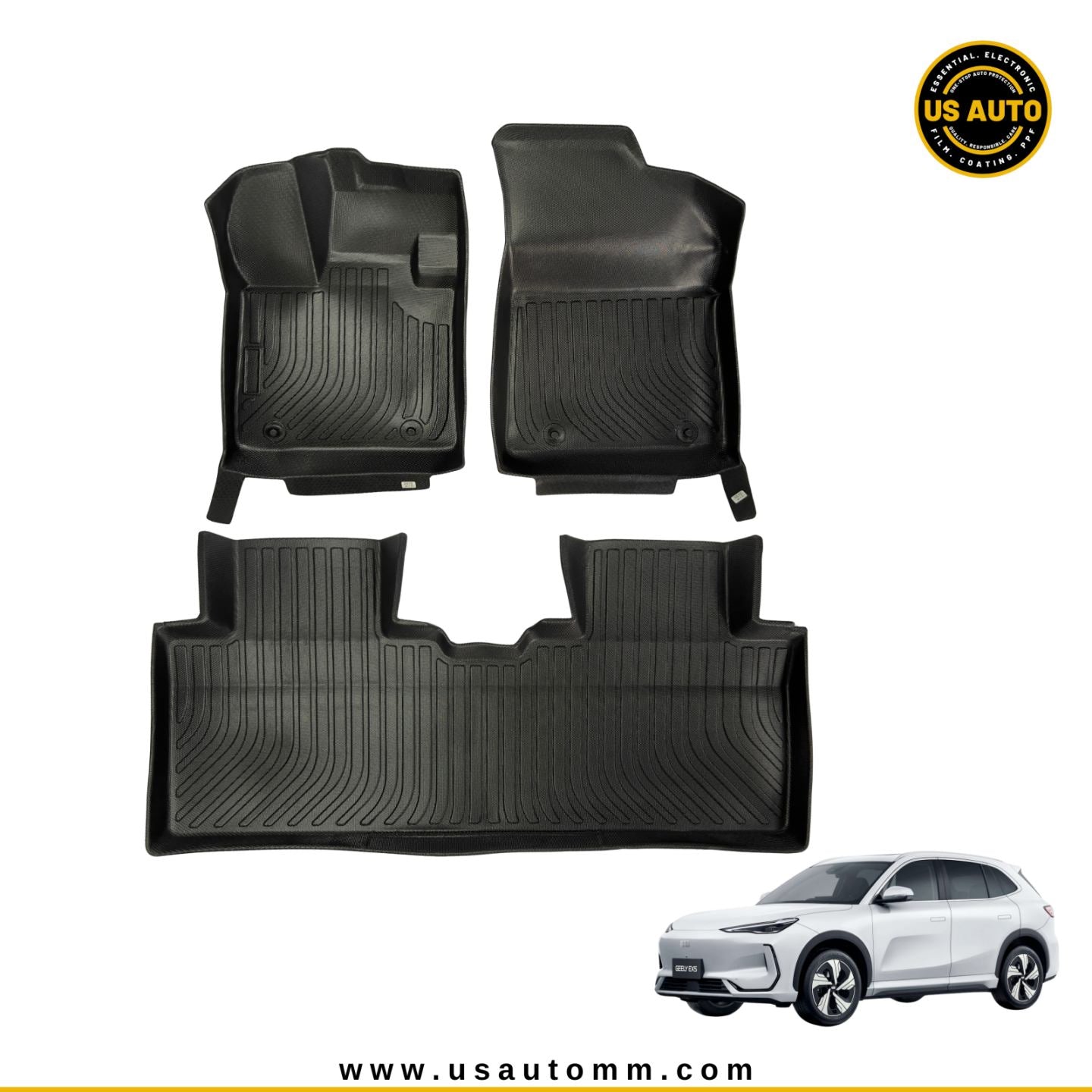 TPE FLOOR MAT (2) ROWS (BLACK) GEELY EX5