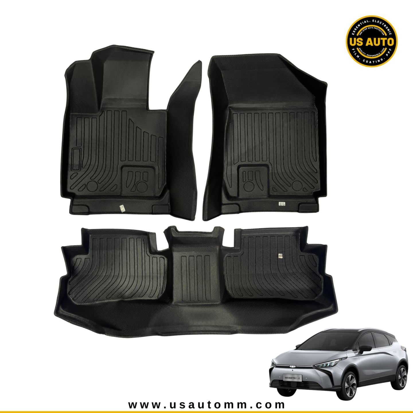 TPE FLOOR MAT (2) ROWS (BLACK) GEELY GEOMETRY C