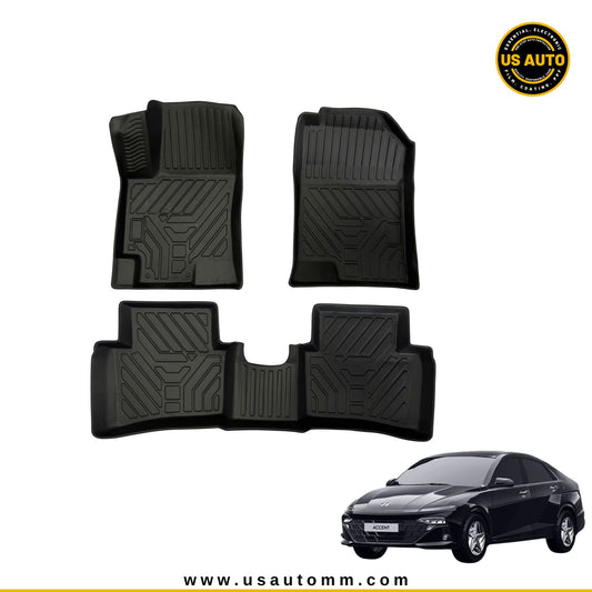 TPE FLOOR MAT (2) ROWS (BLACK) HYUNDAI ACCENT (2021 UP)