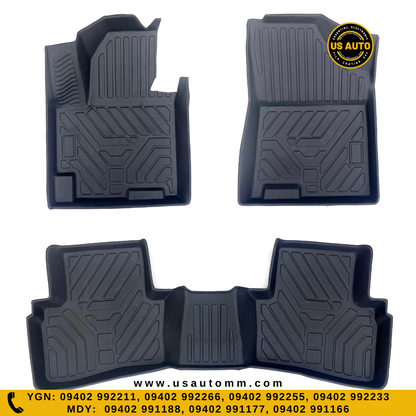 TPE FLOOR MAT (2) ROWS (BLACK) KIA SORENTO (2024 UP)