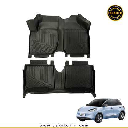 TPE FLOOR MAT (2) ROWS (BLACK) WULING BINGO EV