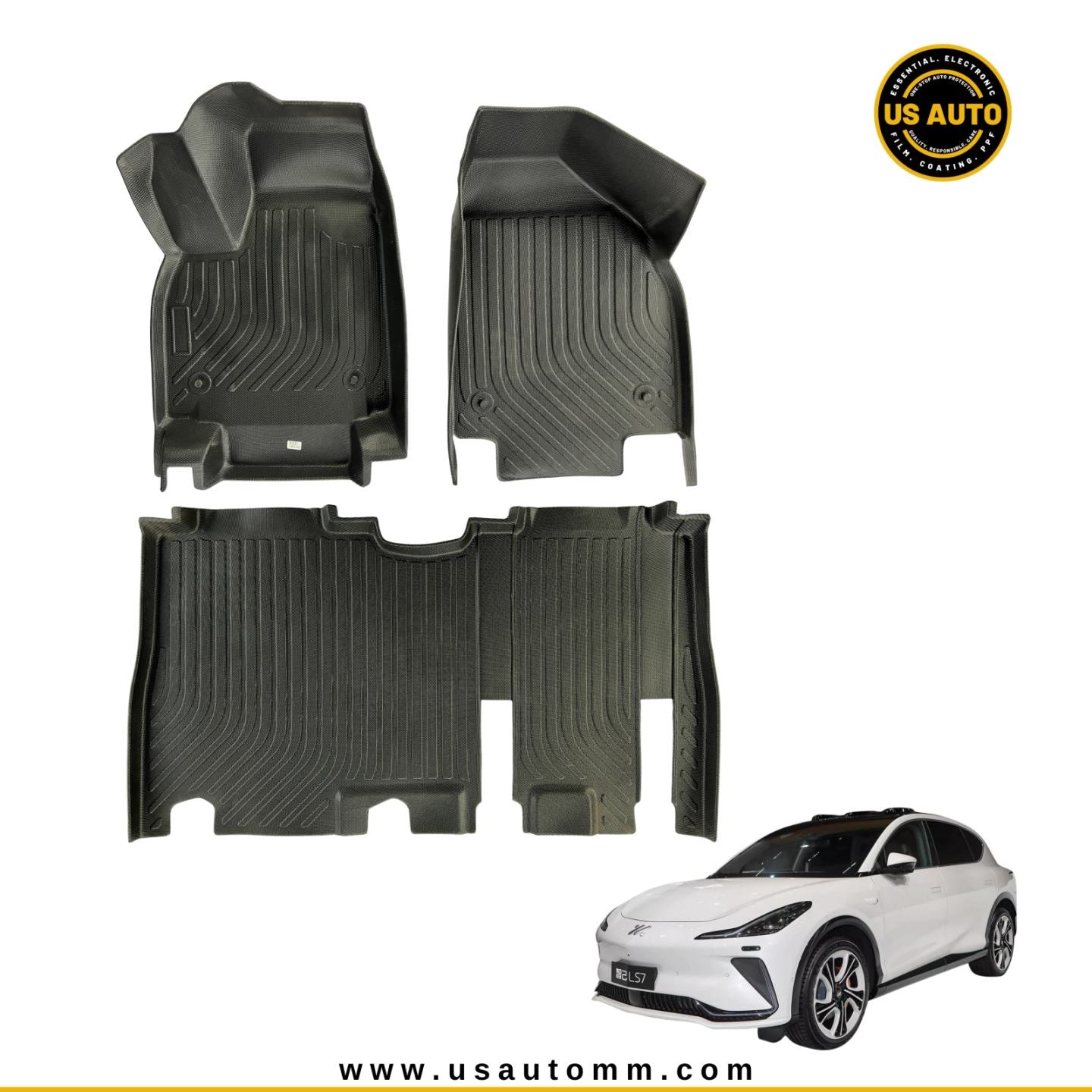 TPE FLOOR MAT (2) ROWS (BLACK) IM LS7 EV