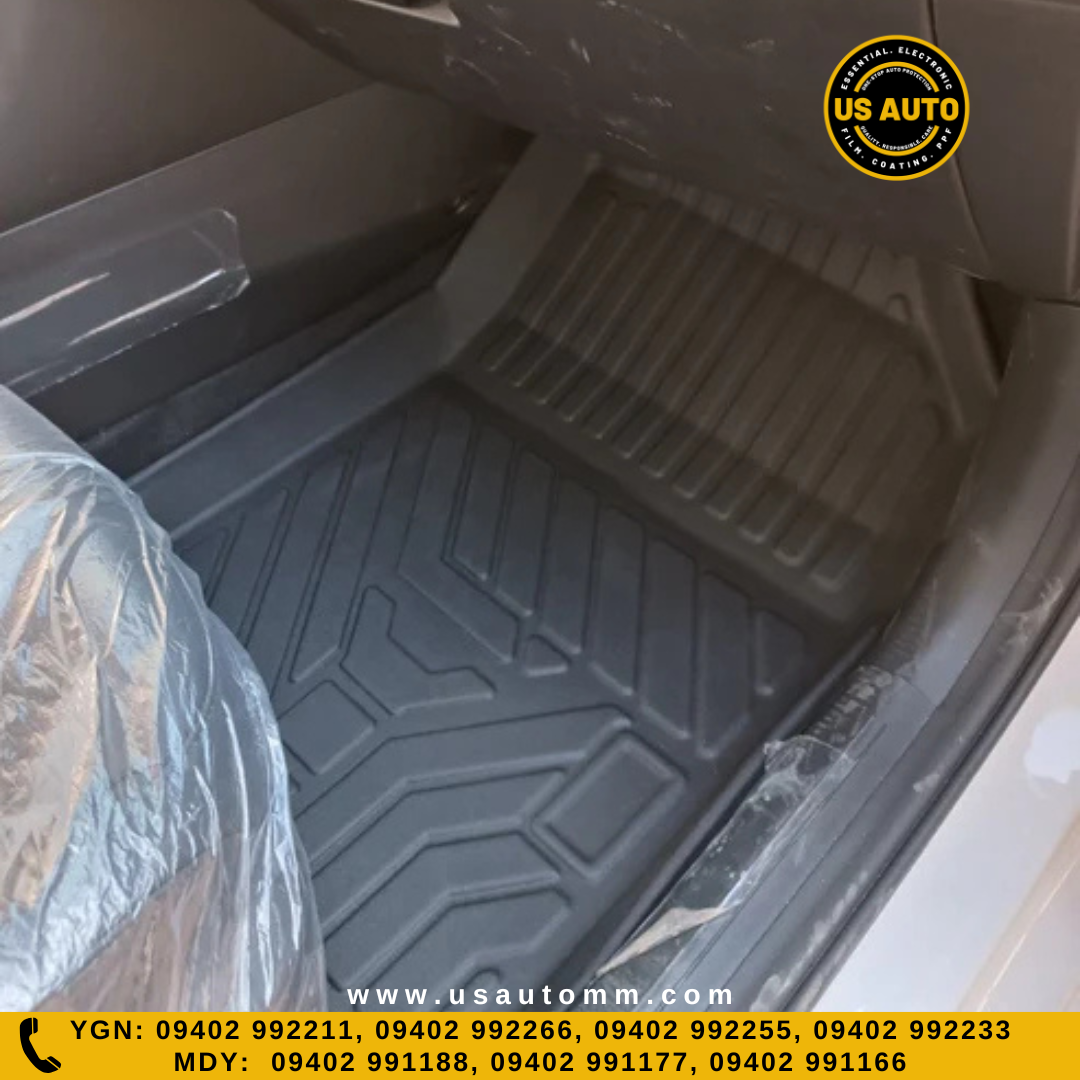 TPE FLOOR MAT (2) ROWS (BLACK) HYUNDAI ACCENT (2025 UP)