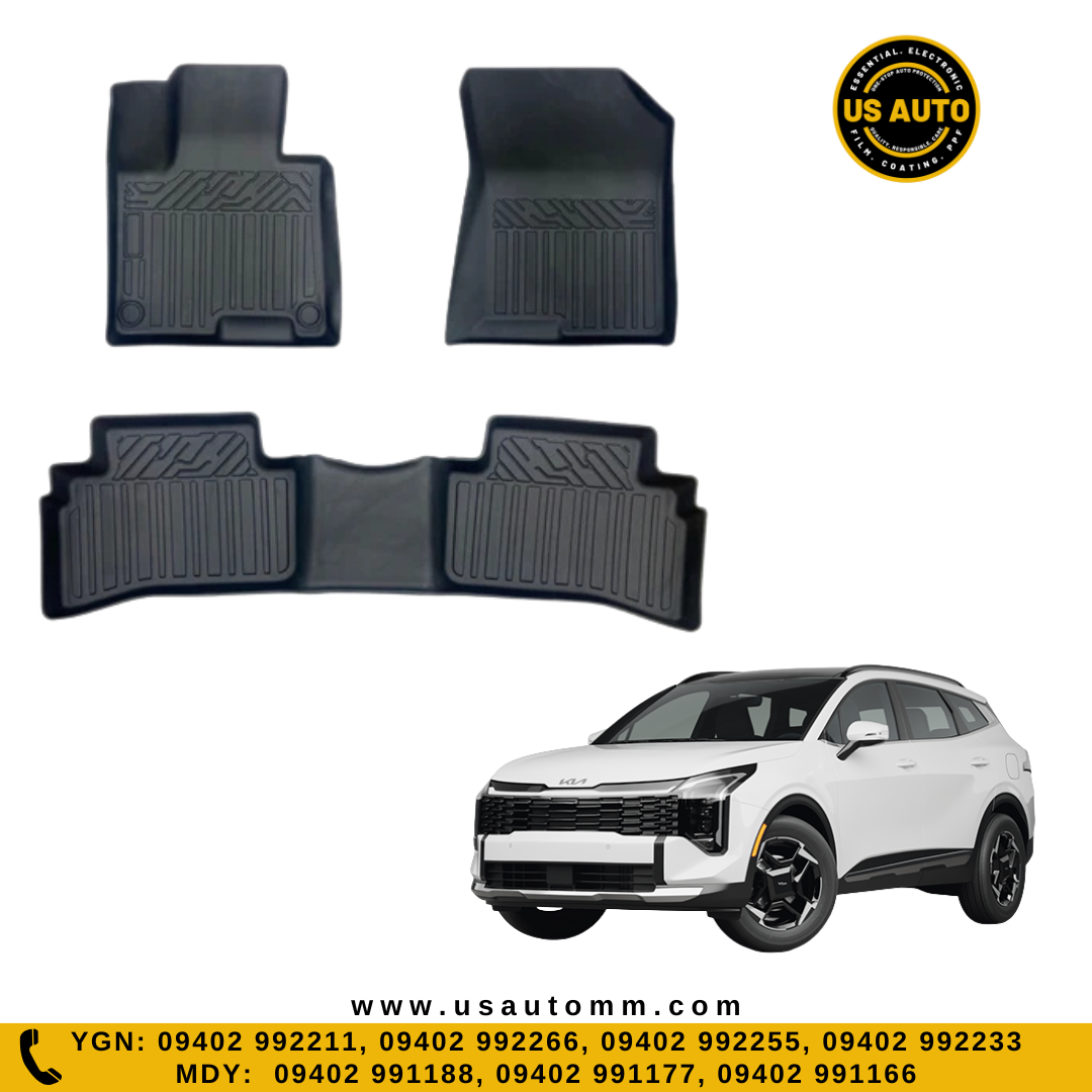 TPE FLOOR MAT (2) ROWS (BLACK) KIA SPORTAGE (2021 UP)