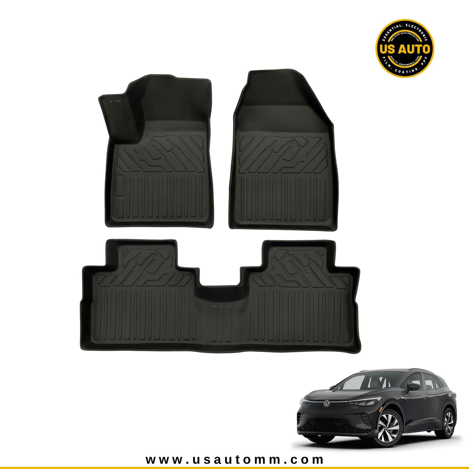 TPE FLOOR MAT (2) ROWS (BLACK) VW ID.4 CROZZ EV
