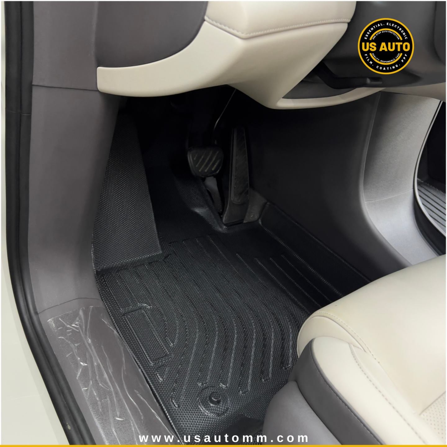 TPE FLOOR MAT (2) ROWS (BLACK) IM LS6 EV