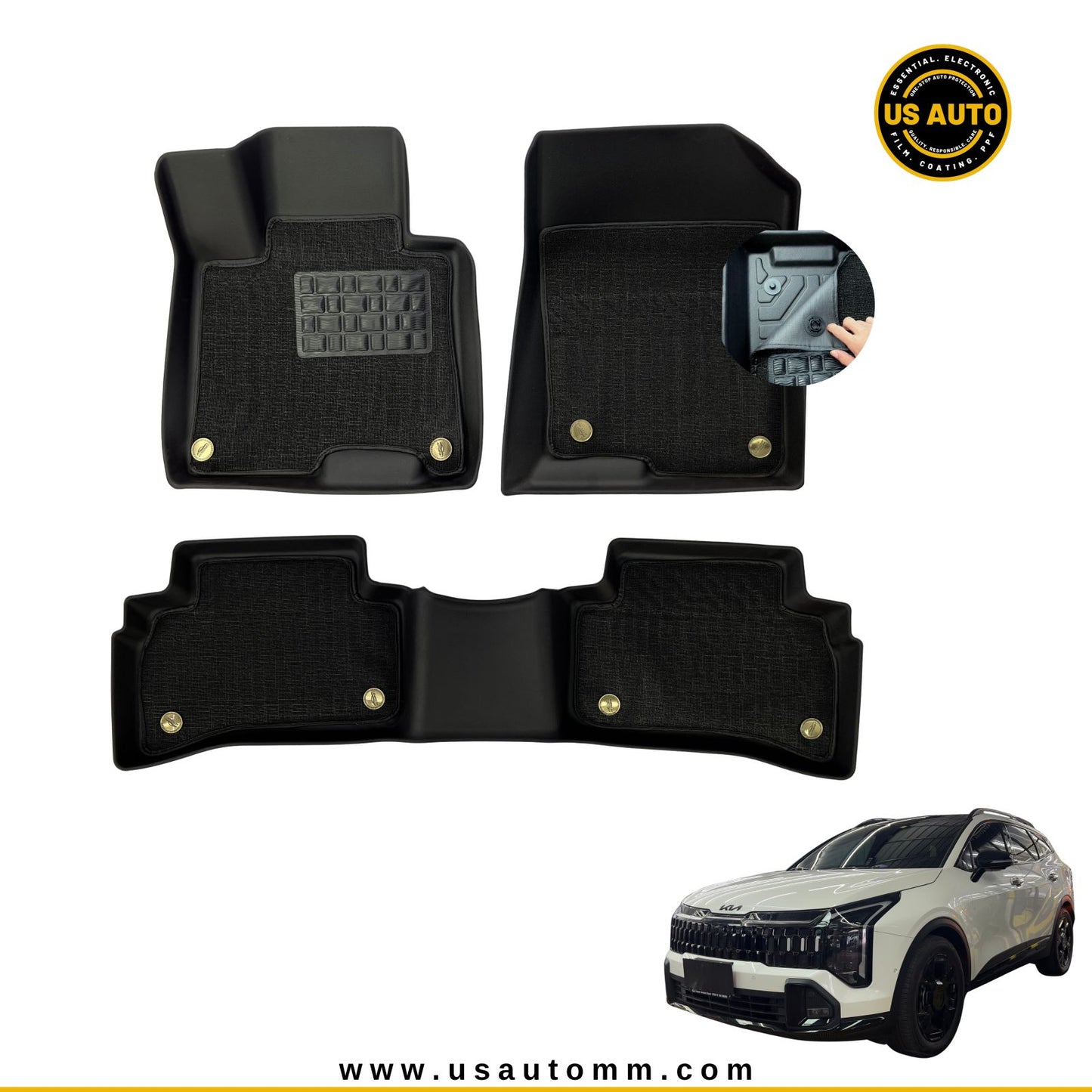 TPE FLOOR MAT DOUBLE LAYER (2) ROWS KIA SPORTAGE (2026 UP)