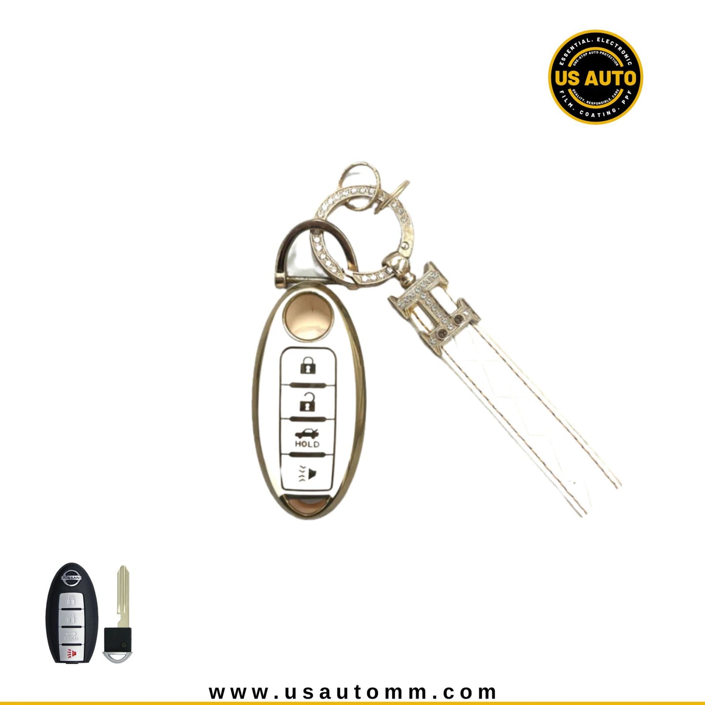 TPU & PC KEY COVER (WHITE) NISSAN UNI