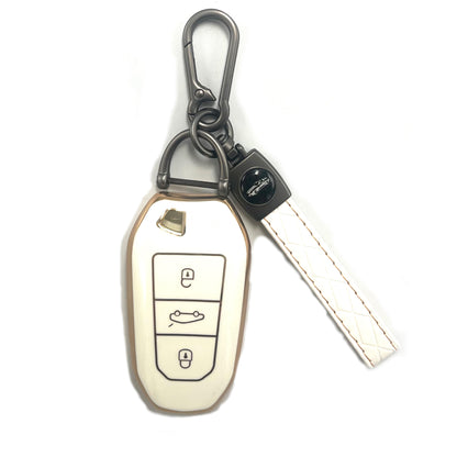 TPU & PC KEY (WHITE) PEUGEOT UNI-1