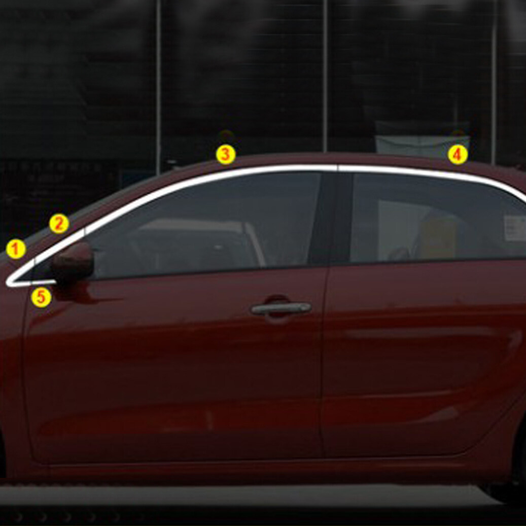 WINDOW TRIM UP (8PCS) (CHROME) KIA SOLUTO (2020 UP)