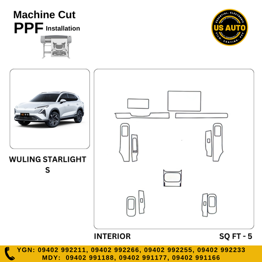 MACHINE CUT INTERIOR PPF WULING STARLIGHT S EV