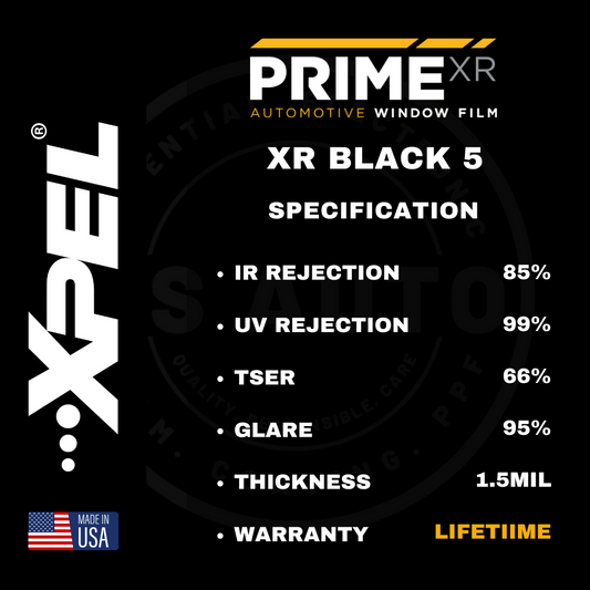 XPEL PRIME XR BLACK FILM 100% XPXRB0560 (SQ-FT)