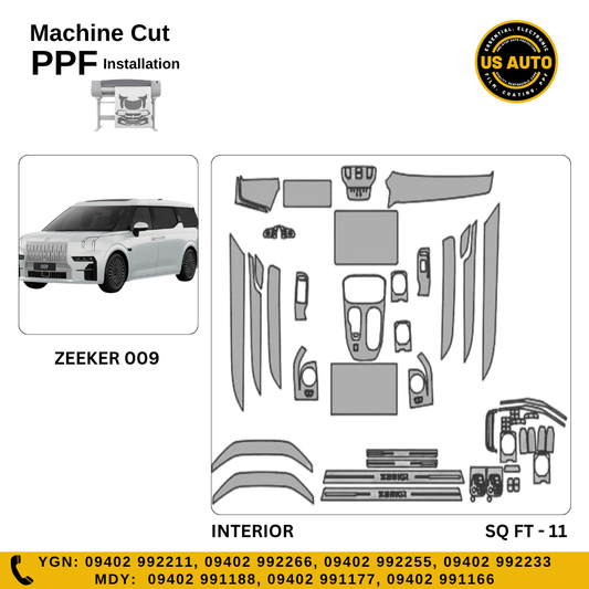 MACHINE CUT INTERIOR PPF  ZEEKER 009 EV