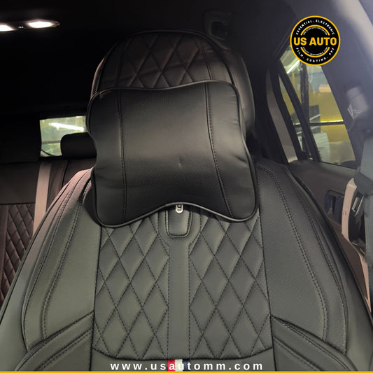 RAYMAX PREMIUM SEAT COVER - LEATHER (JK540) (1) SET (BLACK + BLACK)