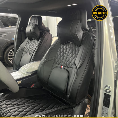 RAYMAX PREMIUM SEAT COVER - LEATHER (JK540) (1) SET (BLACK + BLACK)
