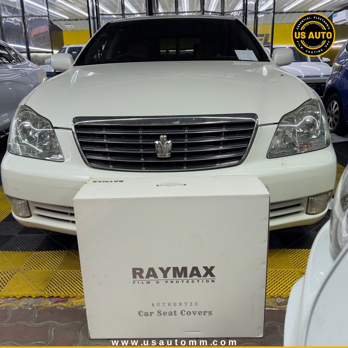 RAYMAX PREMIUM SEAT COVER - LEATHER (JK537) (1) SET (BEIGE + BEIGE)