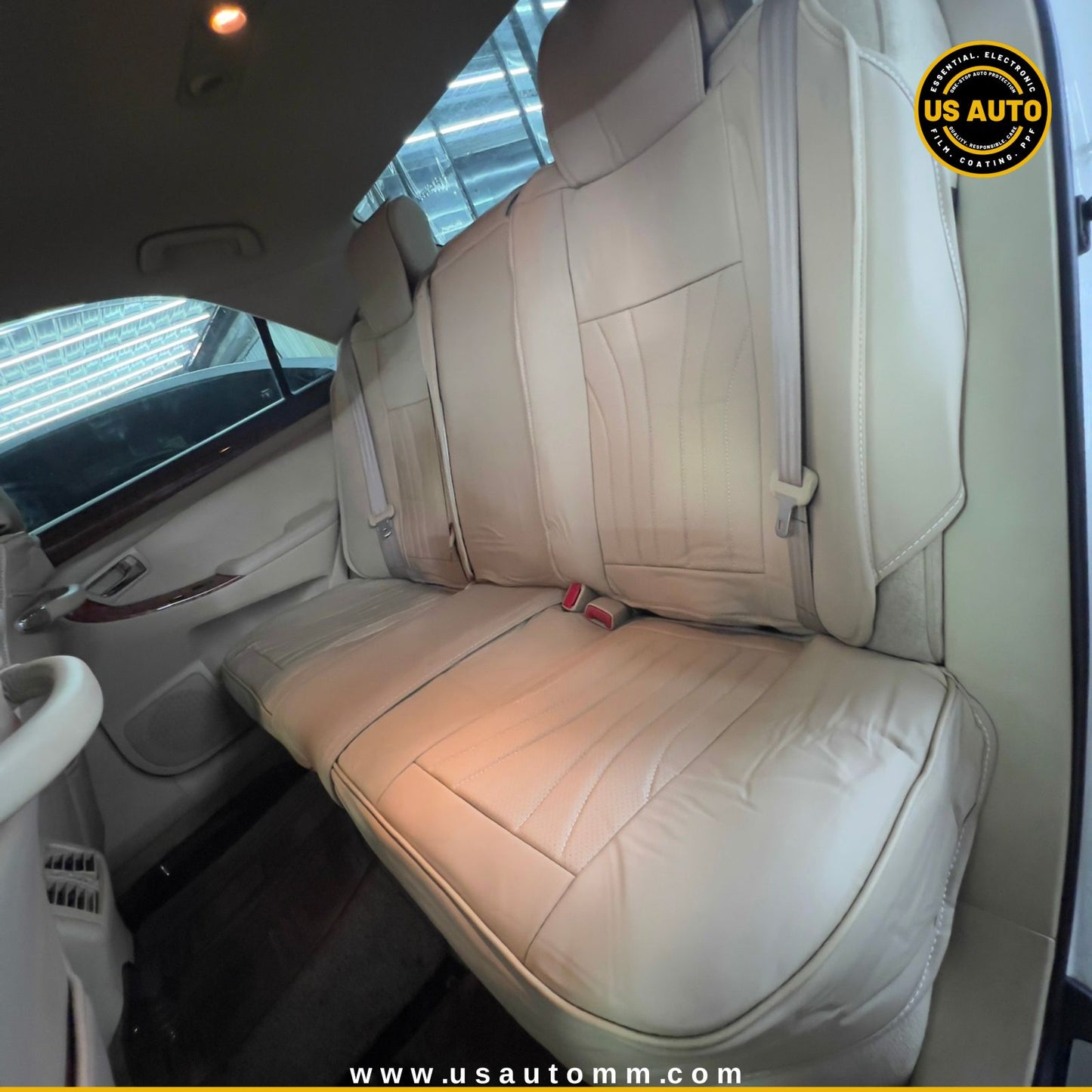 RAYMAX PREMIUM SEAT COVER - LEATHER (JK537) (1) SET (BEIGE + BEIGE)