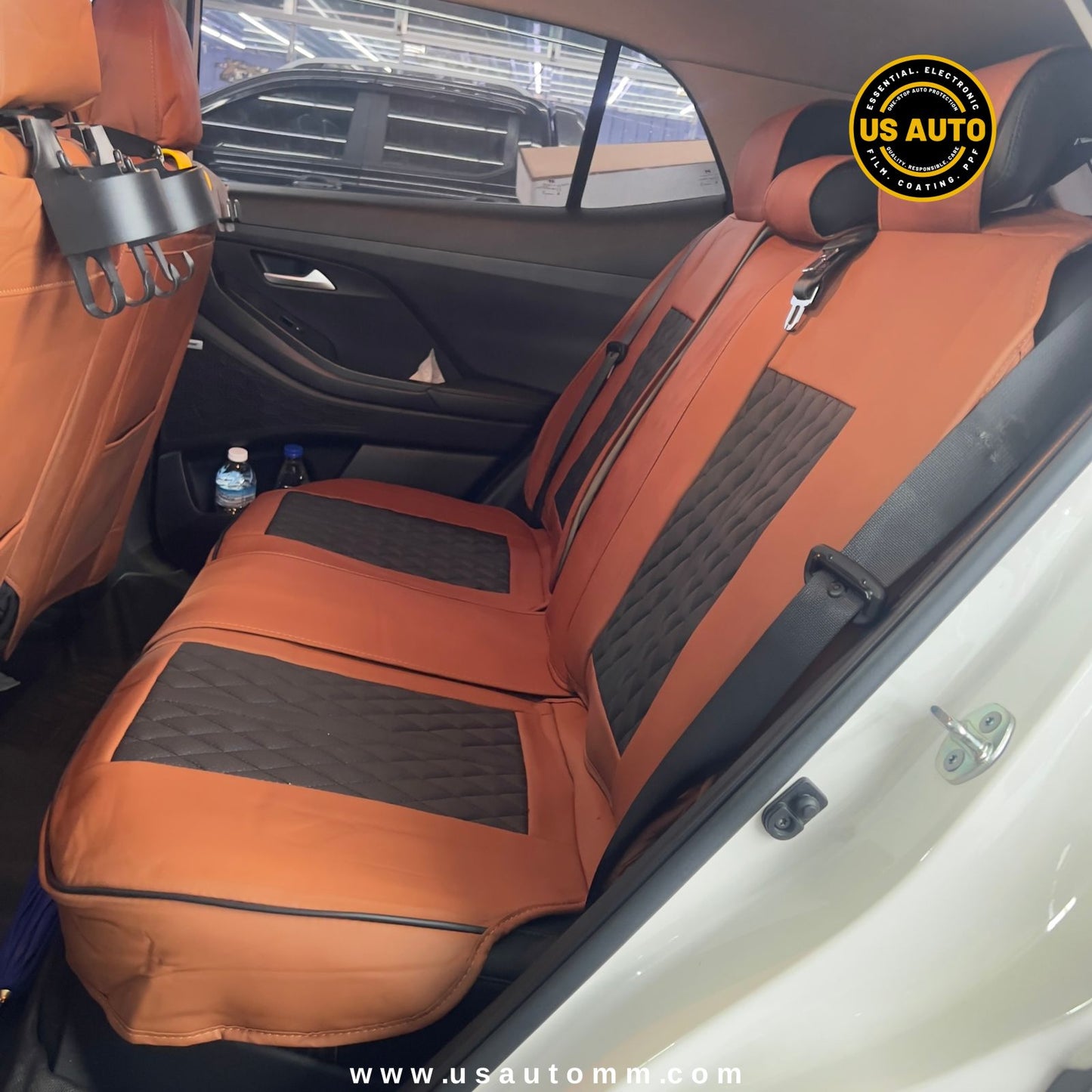 RAYMAX PREMIUM SEAT COVER - LEATHER (JK540) (1) SET (BLACK + BROWN)