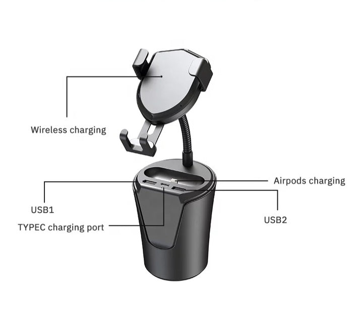 CAR PORTABLE WIRELESS CHARGING CUP