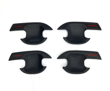 DOOR HANDLE CUP COVER (1)SET=(4)PCS (BLACK) FORD RANGER DC XL (19~20)