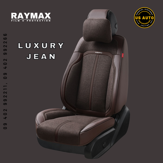 RAYMAX LUXURY SEAT COVER (H-2021-7) (1) SET (COFFEE + COFFEE)