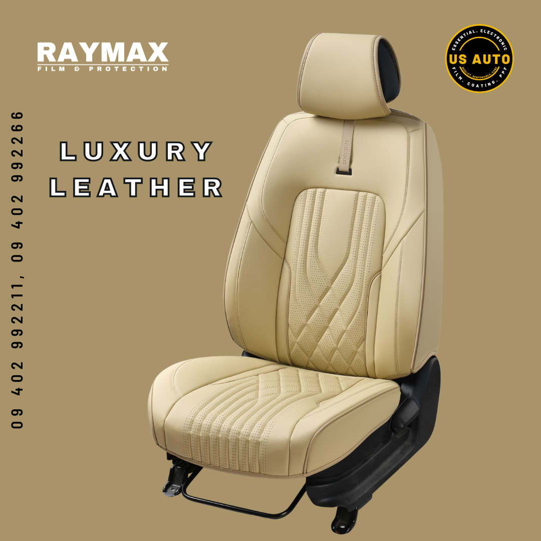 RAYMAX LUXURY SEAT COVER (H- 2022CX- 07) (1)SET (BEIGE)