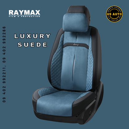 RAYMAX LUXURY SEAT COVER (H-QD21-06) (1) SET (BLACK + BLUE)