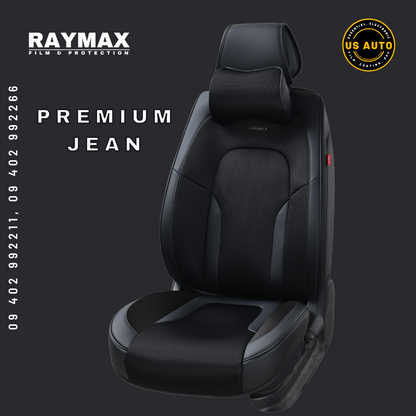 RAYMAX PREMIUM SEAT COVER (H-2022CX-05) (1)SET (BLACK + BLACK)