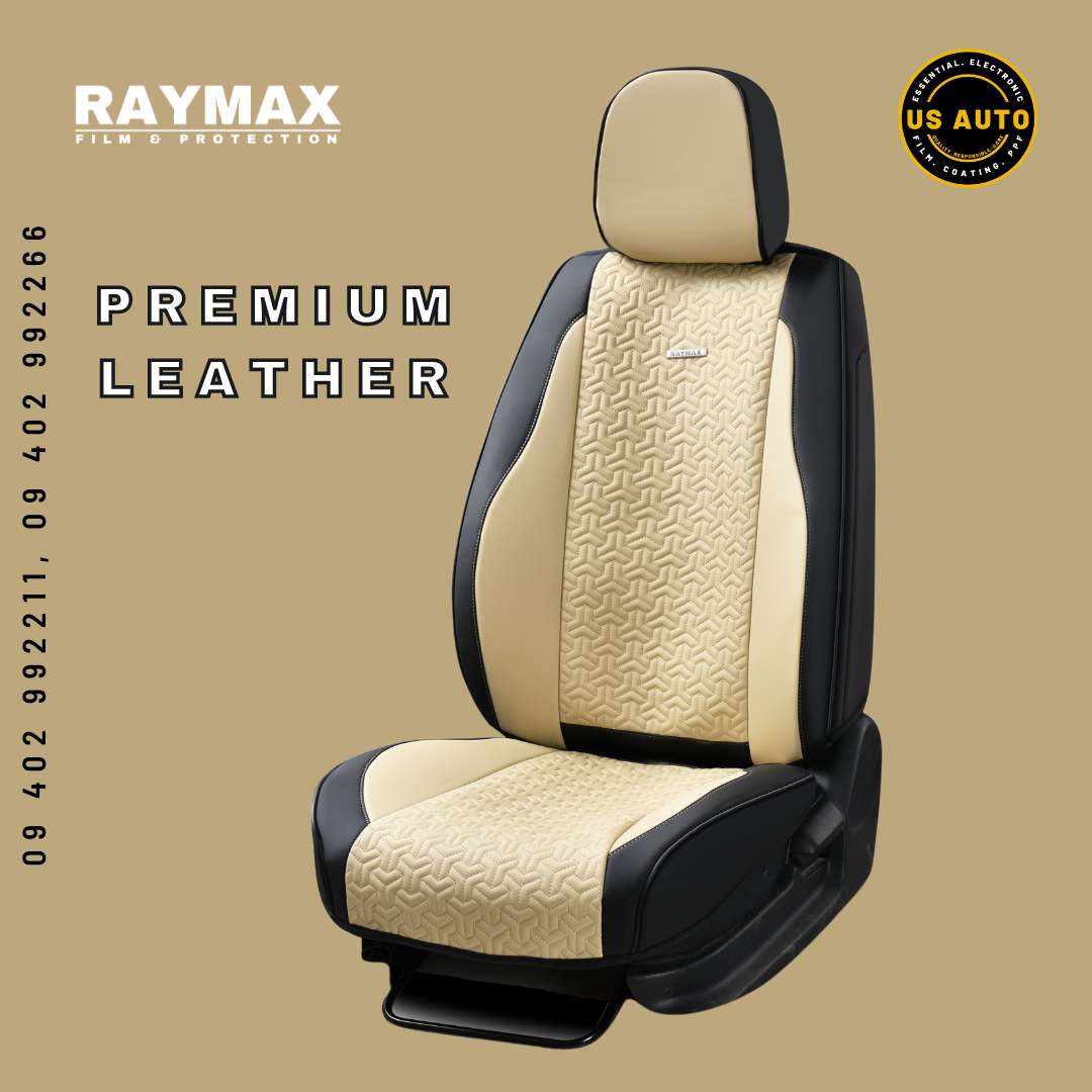 RAYMAX PREMIUM SEAT COVER (H- 2022CX- 12) (1)SET (BLACK + BEIGE)
