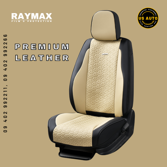 RAYMAX PREMIUM SEAT COVER (H- 2022CX- 12) (1)SET_(BLACK + BEIGE)