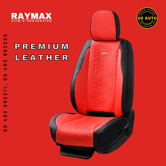 RAYMAX PREMIUM SEAT COVER (H- 2022CX- 12) (1)SET_(BLACK + RED)